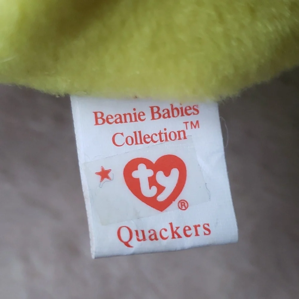 Quackers Buddy & Beanie Set 🦆Ty Plush Yellow Ducks🦆 Gift Toy Collectible, NWT - Picture 13 of 17